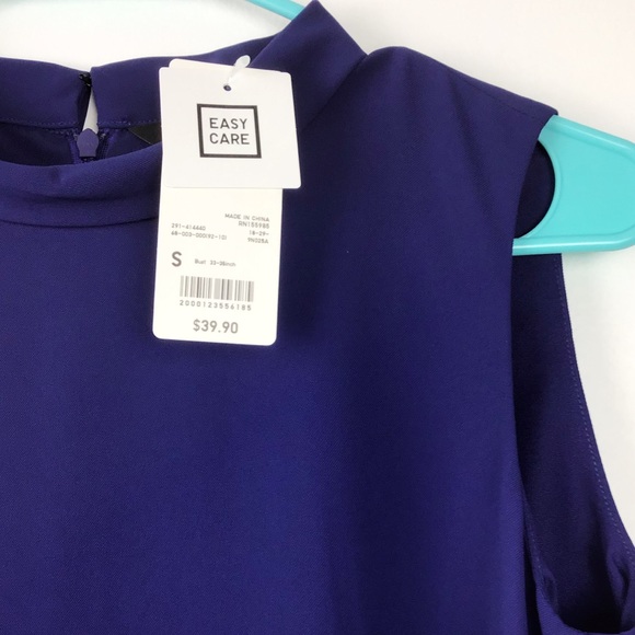 Uniqlo Blue A-Line Drape Sleeveless Dress - Picture 4 of 9
